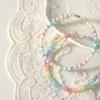 Pulsera de Cuentas Arcoíris Dopamina con Diseño de Cuentas Arroz Pequeñas, Versión Linda para Estudiante Chica, Joyería de Pulsera Simple al por Mayor