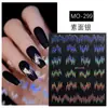 Nuevos adhesivos para uñas de discoteca para salir de noche, color seda reflectante brillante, líneas doradas y plateadas, adhesivos para uñas al por mayor