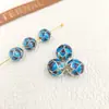 Cuentas Espaciadoras de Loto Tradicionales de Esmalte Cloisonné, Cuentas Superiores, Cuentas Sueltas para Pulseras, Collares y Accesorios de Cristal DIY