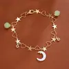 Pulseira Sino Estrela de Jade Hetian com Novo Design, Joia Estilo Pulseira para Mulheres, Luxo Leve Hanfu, Pulseira da Amizade para Estudantes, Design Estiloso