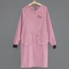 Avental Longo de Algodão e Linho para Uso Doméstico Feminino, Blusa de Cozinha para Casa, Confortável, Respirável e Resistente a Manchas, Roupa de Trabalho Feminina para Tarefas Domésticas