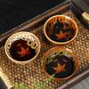 Taza de Té Hoja de Arce Horno de Cerámica se Convierte en Taza de Té Hoja Horno de Cerámica se Convierte en Taza de Maestro Juego de Té para el Hogar de Cerámica Japonesa Taza con Sombrero de Bambú