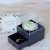 Collar de Flor Eterna de Flor Real Transfronterizo Caja de Joyería Caja de Flor de Rosa Acrílica Día de San Valentín Flores Secas