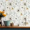 Pegatina de Pared Floral Romántica Autoadhesiva Papel Tapiz Resistente a la Humedad y al Moho Ecológico Lujo Ligero Decorativa para Pared de Dormitorio Armario Renovación