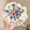 Elástico de cabelo com estampa de leopardo marrom para outono e inverno para mulheres, scrunchie estiloso e sofisticado para penteados de coque