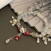 [Sauvignon Blanc] Mismo Pulsera A Prueba de Viento Hebilla Tai Ping An Colgante Extraíble Regalo para Pareja Pulsera Versátil