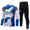 2526 Traje de Entrenamiento de Fútbol para Adultos Traje de Entrenamiento de Fútbol Manga Larga Conjunto para Adultos Otoño e Invierno Conjunto de Entrenamiento de Manga Larga para Adultos