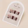 Unhas de Primavera e Verão Senso Avançado Livro Vermelho Pequeno Explosões Adesivo de Unha Amor Strass Spice Girl Usar Adesivo de Unha Postiça