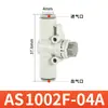 Válvula de Mariposa de Tubería Tipo SMC Válvula de Velocidad Ajustable Actuador de Control de Cilindro de Paso Recto Junta de Tubería de Aire As1002/2052Fs