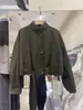 Diseño estilo coreano, cuello de corbata, chaqueta de corte holgado para mujer, nueva colección primavera/otoño 2026, adecuada para ropa de trabajo, y crea un efecto adelgazante