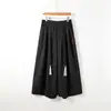 Pantalones Hanfu Song bordados estilo chino para hombre, 8XL, cálidos, talla grande, pantalones finos de seda helada para verano, falda pantalón ancha suelta y casual
