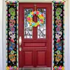 Fábrica Transfronteriza Amazon Transfronterizo Calavera Novia Día de Muertos Mexicano Pareja Cortina de Puerta Tela de Fondo Porche Diseño Personalizado
