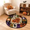 Nuevas alfombrillas de suelo europeas y americanas para Halloween, alfombrillas con temática de calabaza y fantasma, decoraciones festivas, felpudos, alfombras redondas para dormitorios y salas de estar