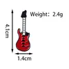 Broche Personalizado Transfronterizo de Guitarra de Rock Serie Musical Estilo Dibujo Animado Insignia de Metal Decoración para Mochila En Stock