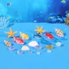 Adornos de Resina con Vida Marina, Paisajismo para Acuarios, Combinación de Estrellas de Mar, Peces Pequeños y Caracolas, Manualidades de Resina para Decoración del Hogar