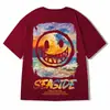 Camiseta de manga corta de moda nacional para hombre y mujer, estilo chino, talla grande, holgada, camiseta de verano 2021, marca de moda, talla extra, top de manga corta