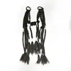 Peruca com Tranças de Menina Étnica Xizang e Miao, Rabo de Cavalo Estilo Étnico com Dreadlocks, com 8 Tranças Longas e Tranças com Fio de Prata [Processamento Personalizado]