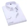 Camisa Blanca de Manga Larga para Hombre con Bolsillos, Ropa Formal de Negocios Delgada, Tendencia 2025 Estilo Nuevo