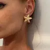 Joyería Transfronteriza Europea y Americana, Pendientes Exagerados de Estrella para Fiesta Temática del Océano, Pendientes Metálicos Personalizados de Estrella de Mar para Playa de Vacaciones