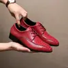 Transfronterizos Tallas Grandes 40-50 Hombres Negocios Multicolores Casuales Zapatos de Piel con Cordones Primavera y Otoño Nuevos de Caña Baja Zapatos de Piel de Negocios Hombres