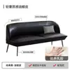 Alquiler apartamento sofá de cuero moderno minimalista sofá largo asiento doble o triple estilo italiano minimalista sofá para apartamento pequeño