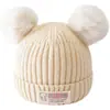 Gorros de Lana para Bebé de Hombre y Mujer, Gorros Tejidos para Recién Nacidos, Gorros de Terciopelo de Oveja para Bebé, Gorros Súper Lindos de Otoño e Invierno para Bebés Recién Nacidos