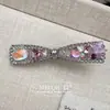 Pinza para el cabello de Lujo Ligero Exquisita con Lazo de Pedrería de Colores Pinza Lateral Completa de Pedrería Pesada Pinza para Flequillo de Alta Calidad Accesorio para el Cabello para Mujeres