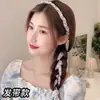 Tiara Floral com Pérolas para Mulheres 2026 Novo Estilo Lenço de Cabelo Trançado Fita Estilo Coreano Prendedor de Cabelo Acessórios de Cabelo Tiara Grampo de Cabelo