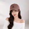 Boné de Baseball Retro Bordado de Nova Moda Estilo Coreano, Ampliado e Aprofundado para um Rosto Menor, Chapéu Casual Versátil para Casais