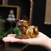 Adornos Premium para Mascotas de Té Pueden Criar Cerdos de Col, Mesas de Té, Bandejas de Té, Creativos y Lindos, Cerditos de la Suerte Sosteniendo Col, Juguetes de Té para Ceremonia de Té
