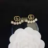 Pendientes de alta calidad para todo tipo de atuendos, pendientes de moda para hombres y mujeres, letras de pedrería, todo a juego, pasador de plata s925, accesorios de aleación