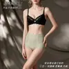Calcinhas modeladoras de renda de cintura alta para controle da barriga para mulheres, modelagem da cintura sem costura em seda gelo, fundo respirável em seda de amoreira, calcinhas triângulo que levantam o bumbum para mulheres