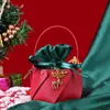 Bolsa de Couro Maçã de Natal Bolsa de Presente Bolsa de Veludo Véspera de Natal Sacola de Doces e Presentes Caixa de Presente Fruta Ping an