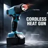 Pistola de Aire Caliente Industrial con Batería de Litio para Reparación de Teléfonos Móviles, Fabricación de Maquetas, Pistola de Aire Caliente Inalámbrica para Bricolaje, Set Portátil de Pistola de Aire Caliente