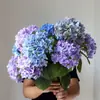Flor Artificial Nueva de Hortensia Morada de Concubina Imperial Impresa en 3D con Textura Realista para Hogar, Maqueta, Habitación, Fotografía, Ramo
