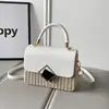 Bolso Pequeño Cuadrado Tejido de Nuevo Estilo Transfronterizo para Mujer, Moderno y Versátil, Bolso de Hombro Cruzado de Color Contrastante, Bolso de Mano de Alta Gama para el Trabajo