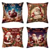 Funda de Almohada Decorativa para Sala de Estar con Impresión Digital Atmosférica Funda de Cojín para Festival Funda de Cojín para Sofá de Navidad Amazon