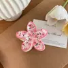 Acessórios de Cabelo Yhj Nova Moda Flor Presilha Tubarão Criativa Europeia e Americana Impressão UV Flor de Frangipani Presilha de Tubarão Bauhinia