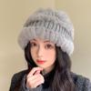 Outono e inverno novo chapéu de pescador feminino inverno quente chapéu de veludo Maillard moda de rua rosto pequeno gorro de lã