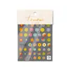 Tomoni Cristais Diamante Adesivos para Nail Art Adesivos Fofos para Unhas Coração Estrelas Rosto Sorridente Laço Relevo Hot Stamping Adesivos