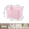 Cesta de almacenamiento de plástico para uso doméstico, caja de almacenamiento de escritorio, cesta de almacenamiento para artículos varios de cocina, caja de bocadillos y juguetes para jardín de infantes