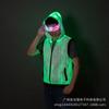 Colete Europeu e Americano Mais Vendido com Capuz e Luzes LED, Colete Colorido de Fibra Óptica, Roupas para Halloween, Natal, Festival de Música Eletrônica, Cores Deslumbrantes
