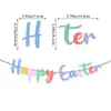 Decoración Transfronteriza Temática de Pascua Una Pieza Feliz Pascua Bandera Desplegable de Huevo Conejo Decoración Colgante Espiral
