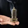 Incensário da Torre Wenchang Enfeites para Casa Artesanato Escritório Decorativo Mesa Enfeites Criativos Incenso em Fio de Sândalo Forno de Aromaterapia