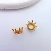 Cor-Preservante Ouro Cobre Banhado a Zircônia Coroa Estilo Antigo Acessórios Artesanais DIY Acessórios de Joias Pulseira Pulseira Material de Joia