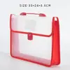 Saco Plástico Transparente A4 para Documentos Bolsa de Armazenamento de Grande Capacidade Bolsa de Documentos de Escritório Bolsa de Negócios Papel de Prova Livro Caixa de Armazenamento para Estudantes