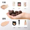 14 Miniesponjas de Maquillaje con Caja de Almacenamiento Acrílica, Alta Elasticidad, Doble Uso para Aplicaciones Secas y Húmedas, Elección de Maquilladores Profesionales, Venta Caliente Transfronteriza