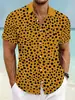 Camisas masculinas de manga curta com estampa digital 3D, estilo praia e resort havaiano, mais vendidas na primavera e verão, transfronteiriças