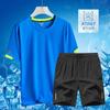 Traje Deportivo para Hombre Seda de Hielo Secado Rápido Verano Camiseta de Manga Corta Shorts Fitness Running Entrenamiento Baloncesto Conjunto de Dos Piezas para Pareja