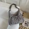 Bolsas 2025 Novo Estilo Coreano Xadrez Cordão Pregueado Bolsa Nuvem Mochila de Grande Capacidade Bolsa de Ombro Bolsa Transversal Bolsa Feminina